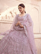 Load image into Gallery viewer, Impressive Lilac Soft Net Semi Stitched Lehenga With  Unstitched Blouse Clothsvilla