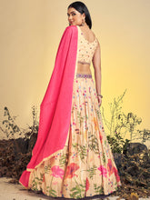 Load image into Gallery viewer, Beautiful Beige Art Silk Sequins Work Stitched Lehenga Choli Set Clothsvilla