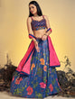 Load image into Gallery viewer, Classic Navy Blue Art Silk Sequins Work Stitched Lehenga Choli Set Clothsvilla
