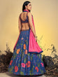 Load image into Gallery viewer, Classic Navy Blue Art Silk Sequins Work Stitched Lehenga Choli Set Clothsvilla