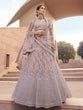 Load image into Gallery viewer, Impressive Lilac Soft Net Semi Stitched Lehenga With  Unstitched Blouse Clothsvilla