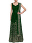 Modern Green Semi Stitched Gown Clothsvilla