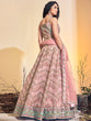 Load image into Gallery viewer, Designer Pink Soft Net Thread Work Stitched Lehenga Choli Set Clothsvilla