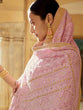 Load image into Gallery viewer, Pink Georgette Saree With Unstitched Blouse Clothsvilla