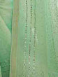 Load image into Gallery viewer, Green Georgette Saree With Unstitched Blouse Clothsvilla
