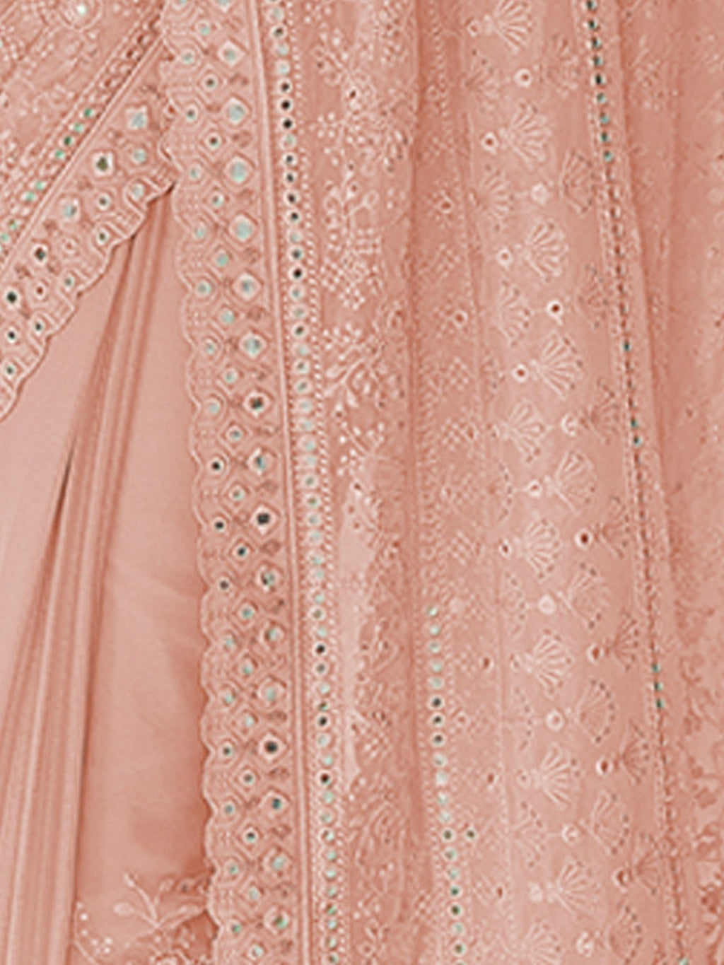 Pink Georgette Saree With Unstitched Blouse Clothsvilla