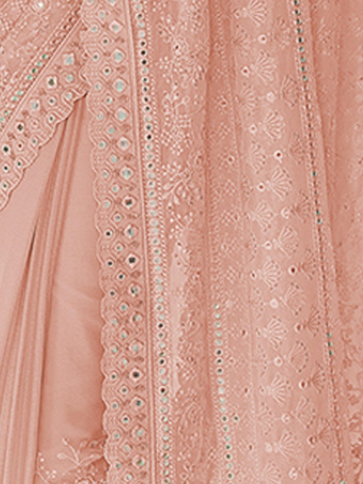 Pink Georgette Saree With Unstitched Blouse Clothsvilla
