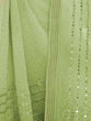 Load image into Gallery viewer, Green Georgette Saree With Unstitched Blouse Clothsvilla