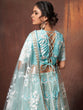 Load image into Gallery viewer, Blue Resham, Sequins Semi Stitched Lehenga With Unstitched Blouse Clothsvilla