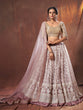 Load image into Gallery viewer, Lilac Thread, Zari Semi Stitched Lehenga With Unstitched Blouse Clothsvilla