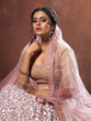 Load image into Gallery viewer, Lilac Thread, Zari Semi Stitched Lehenga With Unstitched Blouse Clothsvilla