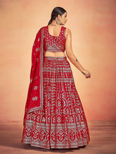 Load image into Gallery viewer, Red Georgette Sequins Stitched Lehenga Choli Clothsvilla