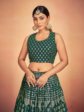 Load image into Gallery viewer, Green Georgette Sequins Stitched Lehenga Choli Clothsvilla