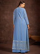 Load image into Gallery viewer, Blue Georgette Stitched Sequins Indo Western Clothsvilla