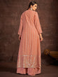 Load image into Gallery viewer, Peach Georgette Stitched Sequins Indo Western Clothsvilla
