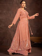 Load image into Gallery viewer, Peach Georgette Stitched Sequins Indo Western Clothsvilla