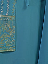Load image into Gallery viewer, Teal Georgette Stitched Sequins Indo Western Clothsvilla