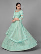 Load image into Gallery viewer, Sea Green Soft Net Semi Stitched Lehenga With Unstitched Blouse Clothsvilla