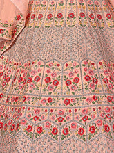 Load image into Gallery viewer, Peach Embroidered Art Silk Semi Stitched Lehenga With Unstitched Blouse Clothsvilla