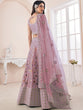 Load image into Gallery viewer, Pink Art Silk Embroidered Semi Stitched Lehenga With Unstitched Blouse Clothsvilla