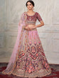 Load image into Gallery viewer, Maroon Soft Net Embroidered Semi Stitched Lehenga With Unstitched Blouse Clothsvilla