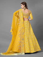 Load image into Gallery viewer, Yellow Art Silk Embroidered Semi Stitched Lehenga With Unstitched Blouse Clothsvilla