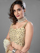 Load image into Gallery viewer, Apricot Embroidered Viscose Silk Semi Stitched Lehenga With Unstitched Blouse Clothsvilla
