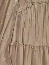 Load image into Gallery viewer, Beautiful Beige Georgette Stitched Lehenga Choli Set Clothsvilla