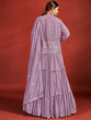 Load image into Gallery viewer, Classic Purple Georgette Stitched Lehenga Choli Set Clothsvilla
