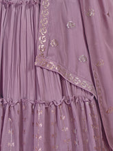 Load image into Gallery viewer, Classic Purple Georgette Stitched Lehenga Choli Set Clothsvilla