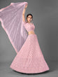 Load image into Gallery viewer, Pink Georgette Semi Stitched Lehenga With Unstitched Blouse Clothsvilla