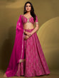 Load image into Gallery viewer, Pink Crepe Bandhani Print Semi Stitched Lehenga Choli Clothsvilla