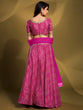 Load image into Gallery viewer, Pink Crepe Bandhani Print Semi Stitched Lehenga Choli Clothsvilla