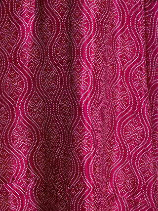 Pink Crepe Bandhani Print Semi Stitched Lehenga Choli Clothsvilla
