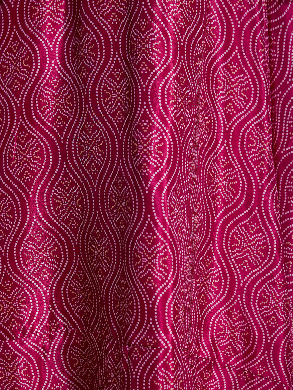 Pink Crepe Bandhani Print Semi Stitched Lehenga Choli Clothsvilla