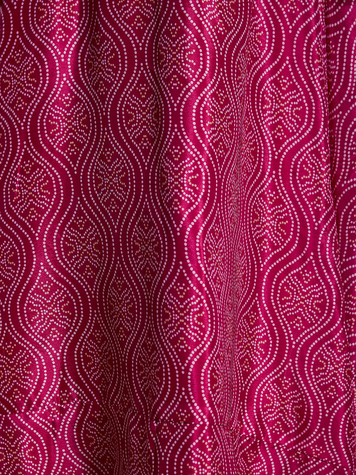 Pink Crepe Bandhani Print Semi Stitched Lehenga Choli Clothsvilla