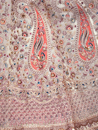 Stylish White Soft Silk Embroidered Semi Stitched Lehenga Choli Clothsvilla
