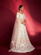 Load image into Gallery viewer, Stunning White Georgette Embroidered Semi Stitched Lehenga Choli Clothsvilla