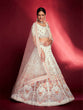 Load image into Gallery viewer, Stunning White Georgette Embroidered Semi Stitched Lehenga Choli Clothsvilla