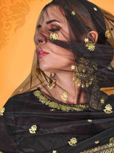 Load image into Gallery viewer, Attractive Black Georgette  Semi Stitched Kurta Set Clothsvilla