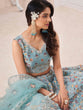 Load image into Gallery viewer, Blue Art Silk Embroidered Semi Stitched Lehenga Choli Clothsvilla