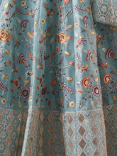 Load image into Gallery viewer, Blue Art Silk Embroidered Semi Stitched Lehenga Choli Clothsvilla