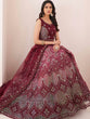 Load image into Gallery viewer, Maroon Soft Net Embroidery Semi Stitched Lehenga Choli Clothsvilla