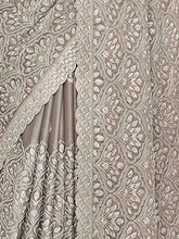 Load image into Gallery viewer, Grey Chiffon Saree With Unstitched Blouse Clothsvilla