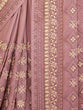 Load image into Gallery viewer, Lilac Satin Georgette Saree With Unstitched Blouse Clothsvilla