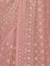 Load image into Gallery viewer, Pink Georgette Saree With Unstitched Blouse Clothsvilla