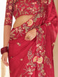 Load image into Gallery viewer, Dark Pink Organza Embroidered Saree With Unstitched Blouse Clothsvilla