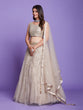 Load image into Gallery viewer, Beige Net Stitched Lehenga Choli Clothsvilla
