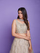 Load image into Gallery viewer, Beige Net Stitched Lehenga Choli Clothsvilla