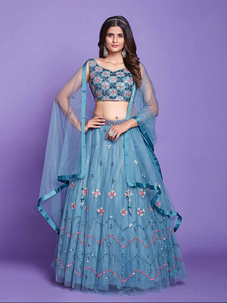 Aqua Net  Stitched Lehenga Choli Clothsvilla